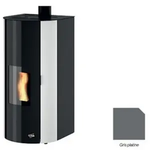 Poêle à Granulés Godin Lurus 2 493104 Gris Platine 6 Kw