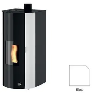 Poêle à Granulés Godin Lurus 2 493104 Peint Blanc 6 Kw pas cher