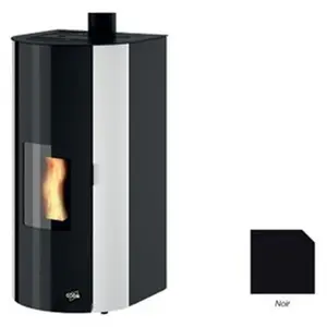 Poêle à Granulés Godin Lurus 2 493104 Email Noir 6 Kw