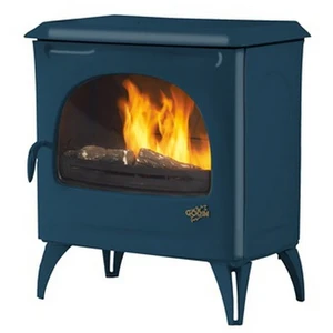 Poêle à Bois Godin Courances 2 388157 Bleu Paon pas cher