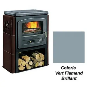 Poêle à Bois Godin Eco 2 363109 Vert Flamand Brillant pas cher