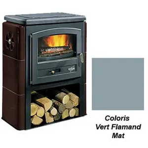 Poêle à Bois Godin Eco 2 363109 Vert Flamand Mat pas cher