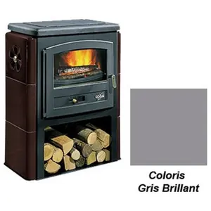 Poêle à Bois Godin Eco 2 363109 Gris Brillant pas cher