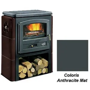 Poêle à Bois Godin Eco 2 363109 Anthracite Mat pas cher