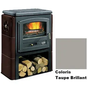 Poêle à Bois Godin Eco 2 363109 Taupe Brillant pas cher
