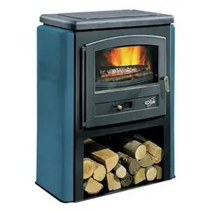 Poêle à Bois Godin Eco 2 363107 Bleu Boreal pas cher