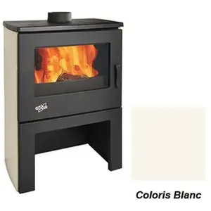 Poêle à Bois Godin Chinon 2 363113 Blanc pas cher