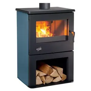 Poêle à Bois Godin Chinon 2 363113 Bleu Boreal pas cher