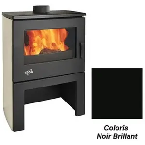 Poêle à Bois Godin Chinon 2 363113 Noir Brillant pas cher
