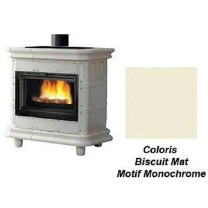 Poêle à Bois Godin Marcance 2 Turbo 630161 Biscuit Mat Monochrome