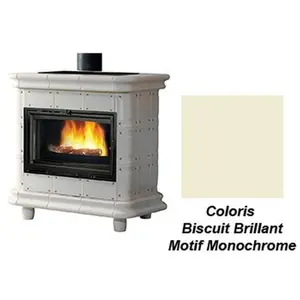 Poêle à Bois Godin Marcance 2 Turbo 630161 Biscuit Brillant Monochrome