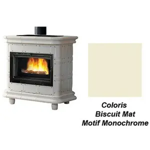 Poêle à Bois Godin Marcance 2 630163 Biscuit Mat Monochrome