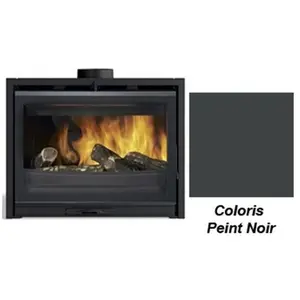 Insert à Bois Godin Modane 2 85-v Turbo 660239 Peint Anthracite