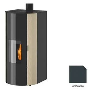 Poêle à Granulés Godin Charance 2 493113 Anthracite Brillant 9 Kw pas cher