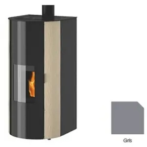 Poêle à Granulés Godin Charance 2 493113 Gris Mat 9 Kw pas cher