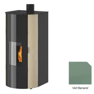 Poêle à Granulés Godin Charance 2 493112 Vert Flamand Mat 6 Kw pas cher