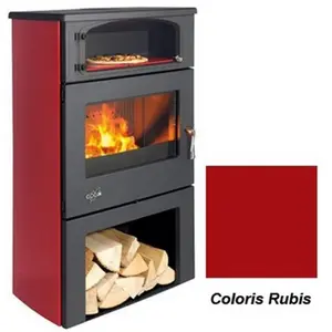 Poêle à Bois Godin Grand Chinon 2 363117 Chrome Rubis pas cher
