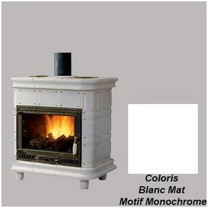 Poêle à Bois Godin Constance 4 630155 Blanc Mat Monochrome
