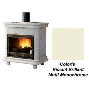 Poêle à Bois Godin Constance 4 630155 Biscuit Brillant Monochrome