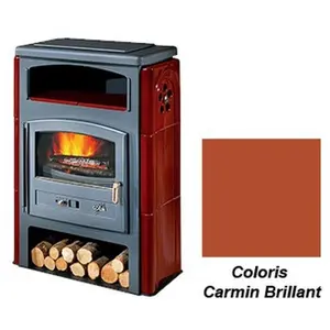 Poêle à Bois Godin Eco 2 363114 Ceramique Carmin Brillant pas cher