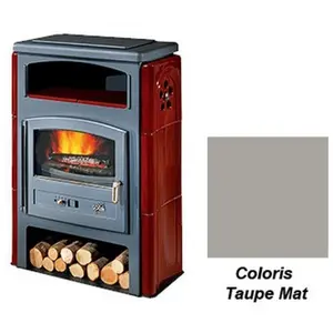 Poêle à Bois Godin Eco 2 363114 Ceramique Taupe Mat pas cher