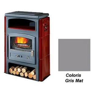 Poêle à Bois Godin Eco 2 363114 Ceramique Gris Mat pas cher