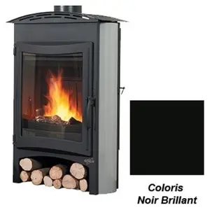 Poêle à Bois Godin Brulhaut 2 364132 Noir Brillant pas cher