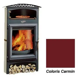 Poêle à Bois Godin Brulhaut 2 364133 Carmin pas cher