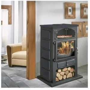 Comparateur de prix : Godin Godin - Poêle à bois fonte 12kw peint anthracite 350104000053