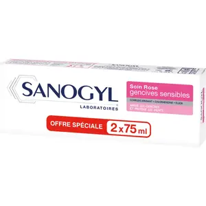 Comparateur de prix : Sanogyl Dentifrice Rose Gencives Sensibles Lot de 2 x 75ml
