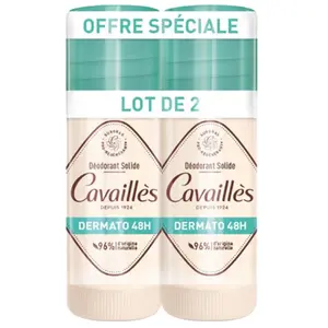 Comparateur de prix : Roge Cavailles Rogé Cavaillès déodorant solide Dermato 48h stick lot de 2x40ml