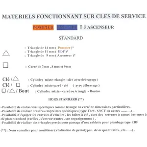 ROBERT COUILLET Cylindre européen à bouton et triangle de 14mm dépassant laiton - - 561.14