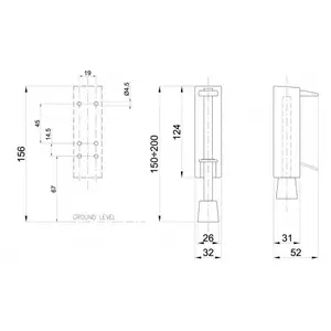 Cale-porte à pédale pour porte lourde 60kg verni noir - IBFM - 234 pas cher