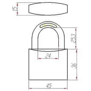 Heracles - Cadenas standard laiton uno 45mm s'entrouvrant anse en u I-... pas cher