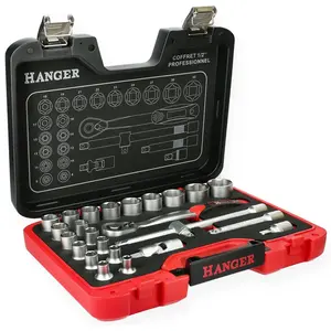 Comparateur de prix : Coffret de douilles 1/2'' 25 pièces - HANGER - 251003