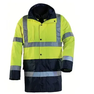 Comparateur de prix : Parka 4en1 haute visibilité HIWAY jaune fluo/bleu marine T3XL COVERGUA...