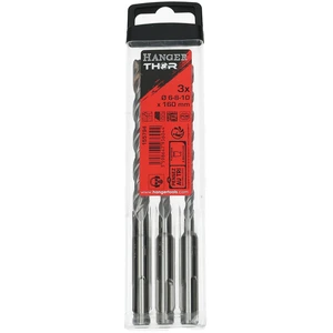 Comparateur de prix : Set de 3 forets béton SDS Plus 2 taillants THOR 6/8/10 x 160 mm HANGER...