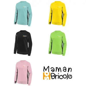 NOTRE SELECTION Sweat col rond Maman Sobricolo turquoise clair TM - SWJH030PEM