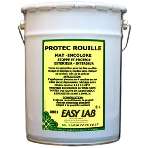 Protec rouille verni 0861 pot 5L EASY LAB 0861-5 pas cher