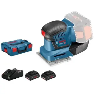 Comparateur de prix : Bosch Ponceuse vibrante 18V GSS 18V-10 + 2 batteries Procore 4Ah + cha...