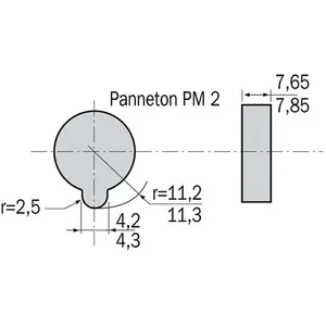 Heracles - Cylindre à bouton 5 goupilles 5G à panneton réduit PM2 B30x30 C100B10PM2Vendu paramazon