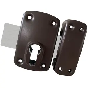 Comparateur de prix : Verrou pour cylindre à profil européen 958E marron sans cylindre Heracles C5-95800EM
