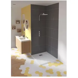 Receveur de douche kinesurf carré 80x80 cm blanc antidérapant kinedo r... pas cher