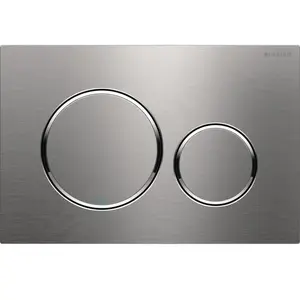 GEBERIT Plaque de déclenchement double touche WC DUOFIX SIGMA 20 acier brossé/... pas cher