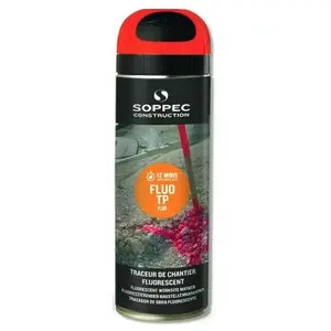 Traceur de chantier Fluo TP 500ml - orange - SOPPEC - 141516O