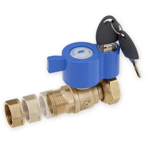 Sferaco Robinet compteur cadenassable Mâle 3/4" (20x27) - écrou tournant 3/4" (20x27) pas cher