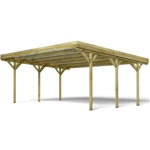 Comparateur de prix : Forest Style - Carport 2 voitures en bois traité 29,6 m² - Jean