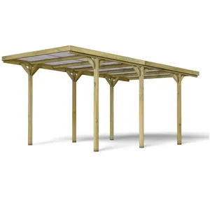 Comparateur de prix : FOREST STYLE carport en bois traité jean 1 voiture 3,04x5,12x2,52m