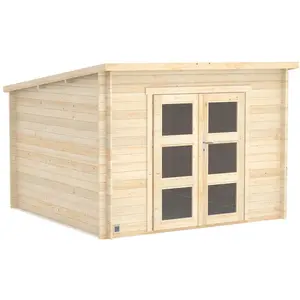 FOREST STYLE Cerland - Abri de jardin bois DAINTREE 8,9m², madriers 28mm pas cher