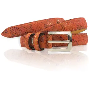 Ceinture en Cuir F-2 rouge T.95/110 pas cher